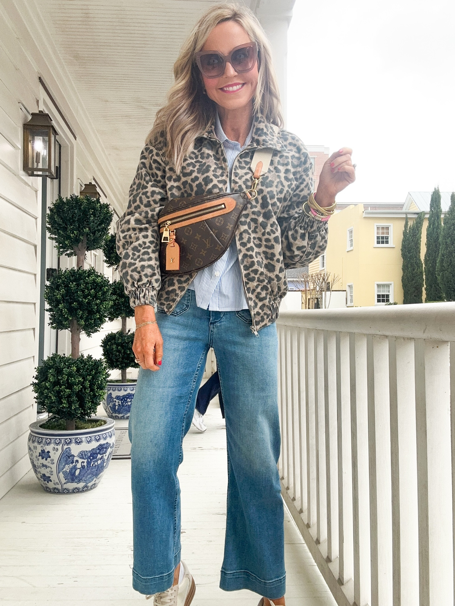 mixing all the prints and patterns today | wearing XS in jacket and top, size 24 in jeans… 

#LTKFindsUnder100 #LTKOver40 #LTKStyleTip