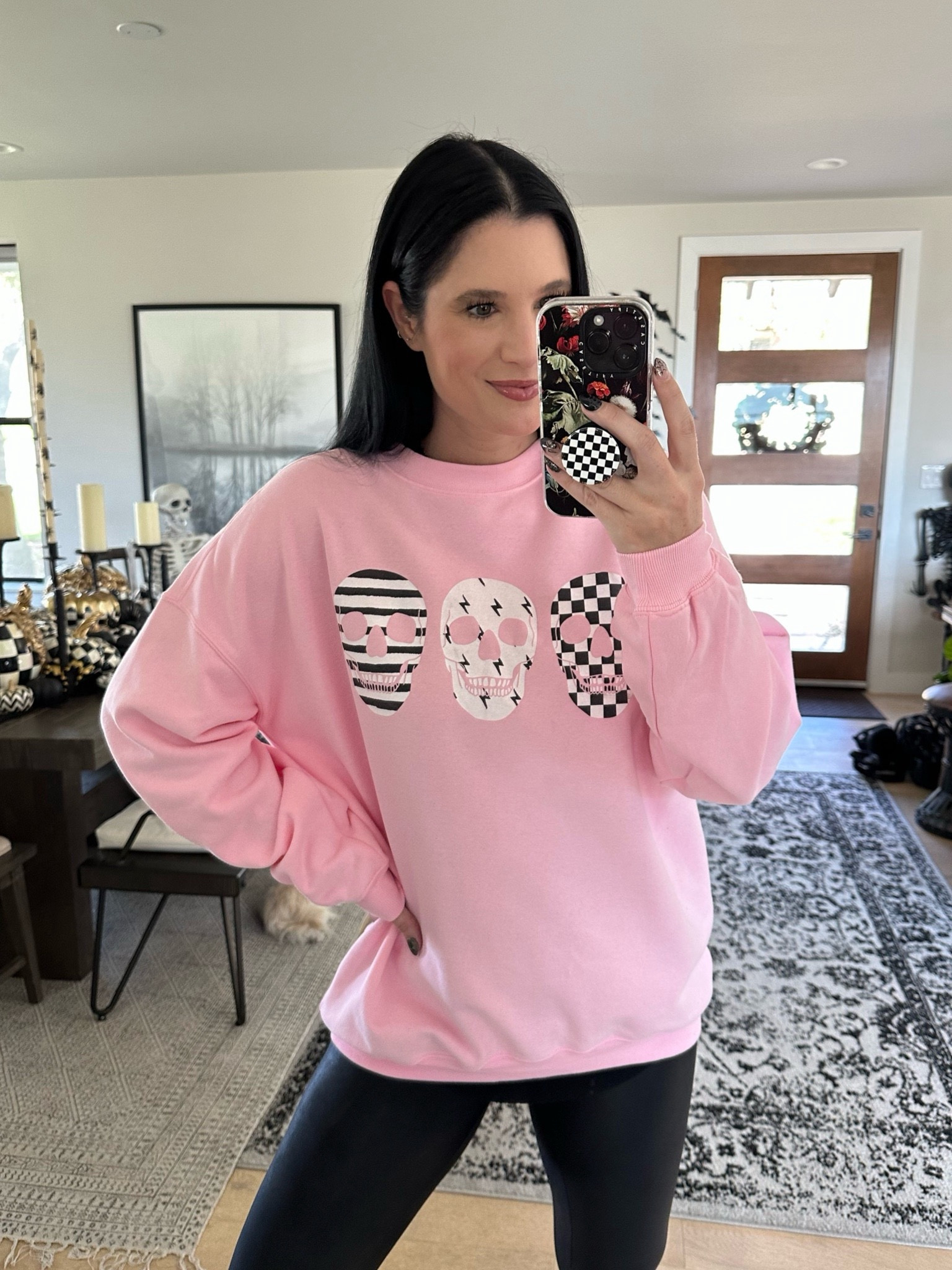 My favorite skull sweatshirt is back in stock for Halloween! Grab it quick because it sold out last year!

Use code DTKxSPANX for 15% off your order! My faux leather leggings are in stock and I’m in the small. 

Halloween outfit, Halloween costume, skull sweatshirt, pink sweatshirt, pink Lily Halloween  #ltkfindsunder50 #ltkseasonal #ltkstyletip

#LTKFindsUnder50 #LTKSeasonal #LTKStyleTip