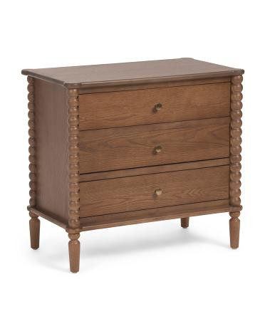 28x16x26 3 Drawer Spindle Side Table | TJ Maxx