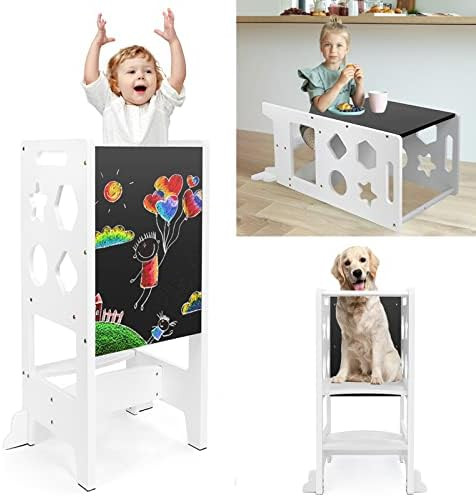 Dripex Kids Step Stool Toddler Learning Tower Kitchen Helper Stool for Toddlers Wooden Standing S... | Amazon (US)