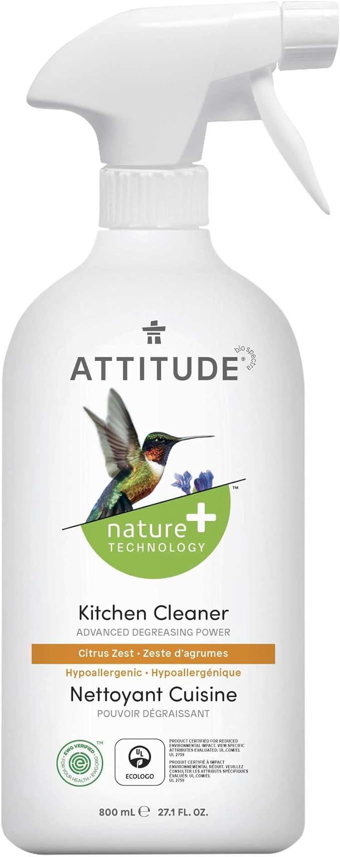 ATTITUDE Kitchen Cleaner, EWG Verified, Advanced Degreasing Power, Plant and Mineral-Based, Vegan... | Amazon (US)