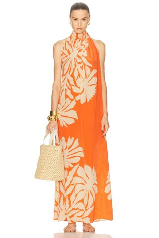 Johanna Ortiz Guitar Joy Maxi Dress in Orange | FWRD 