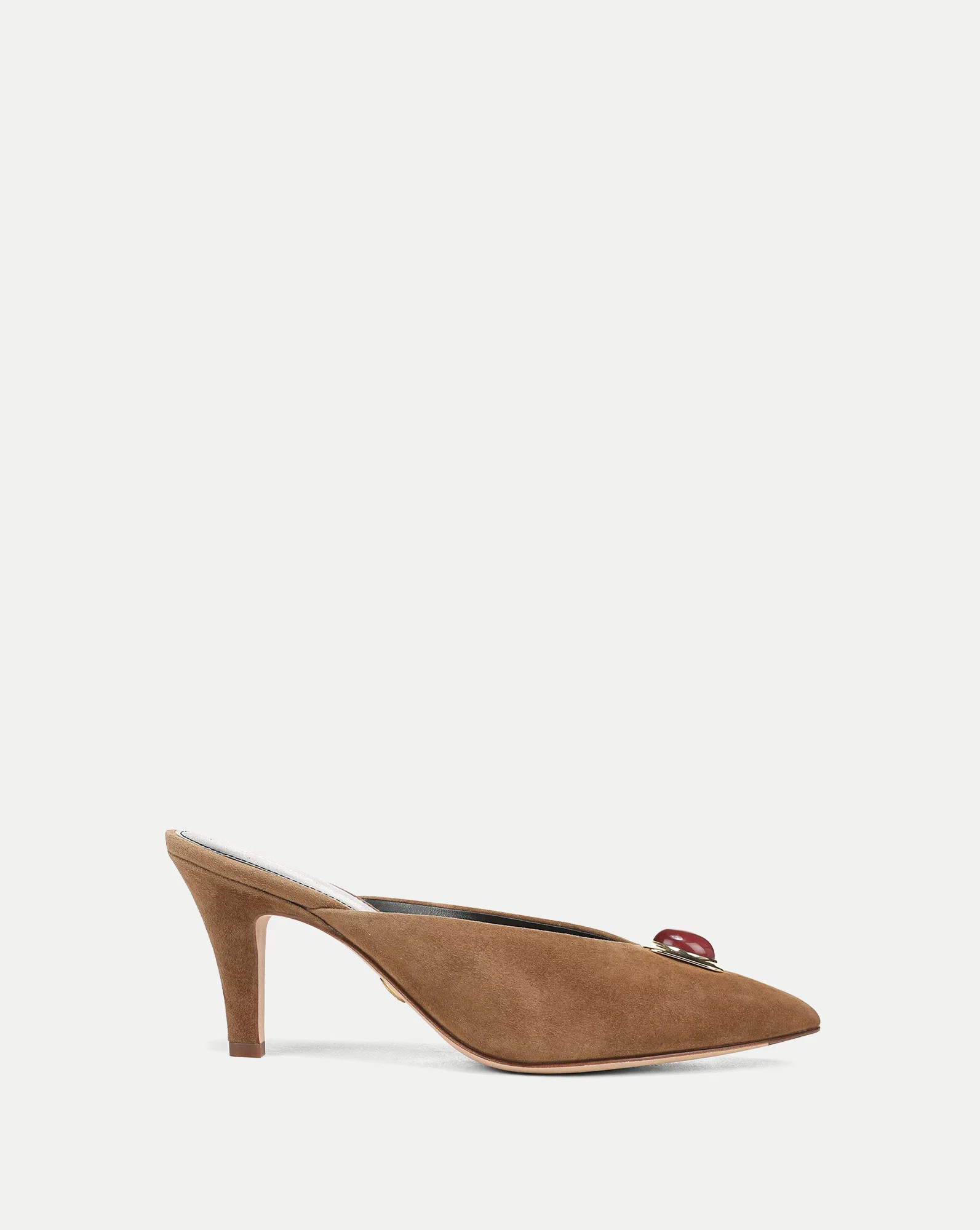 Rochelle Cabochon Mule in Chestnut | Veronica Beard | Veronica Beard