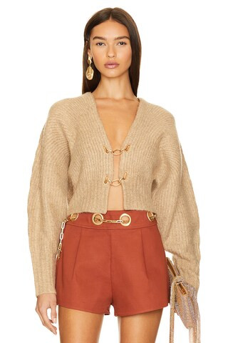 Cult Gaia Casella Cardigan in Champagne Melange from Revolve.com | Revolve Clothing (Global)