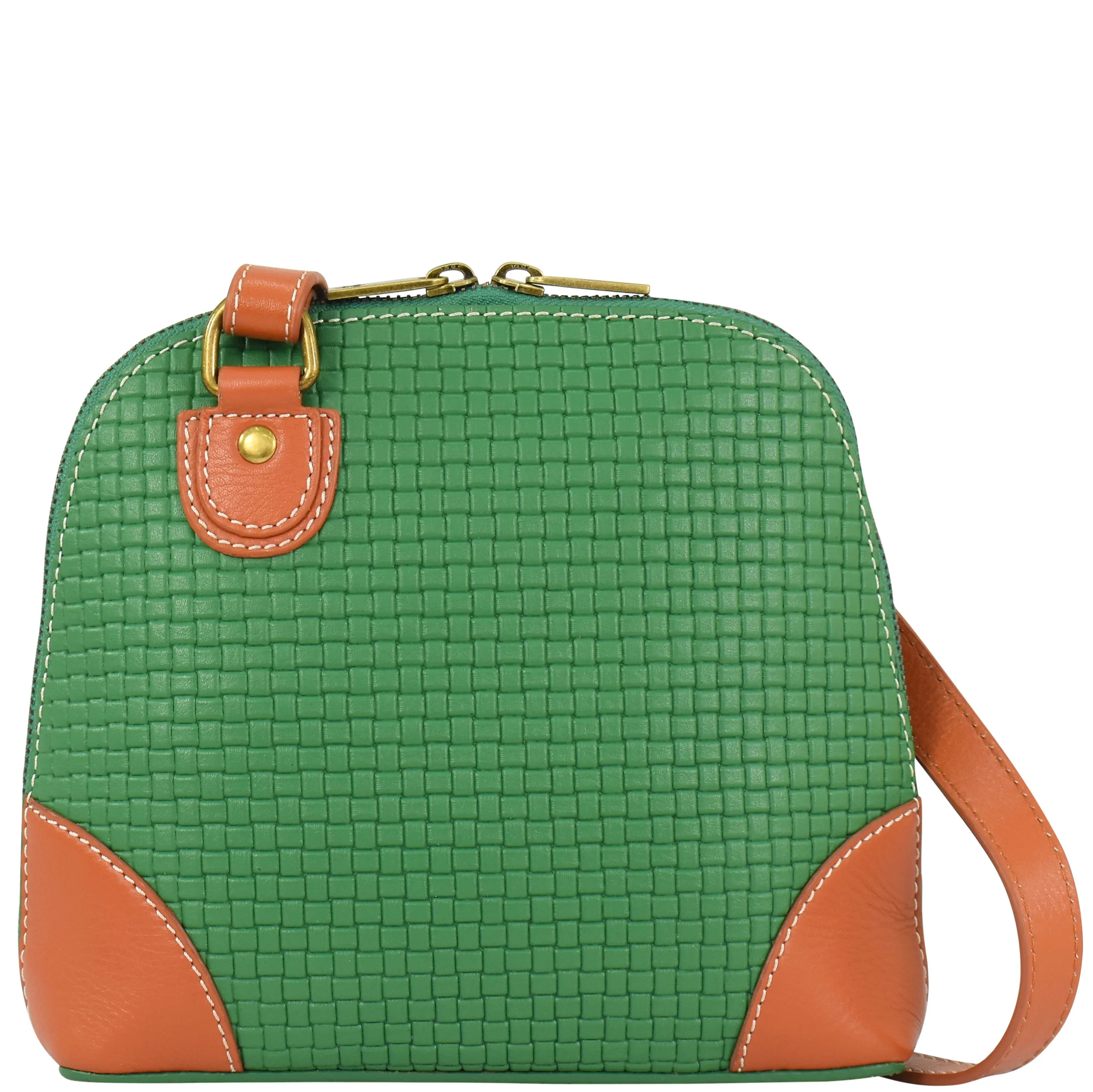 Heritage Leather Small Multi Compartment Zip-Around Organizer - 8109 | Anuschka 