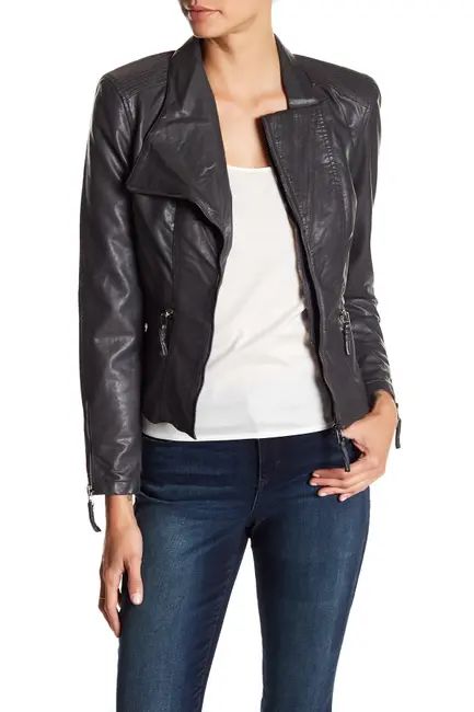 BLANKNYC Denim | Faux Leather Fitted Moto Jacket | Nordstrom Rack | Nordstrom Rack