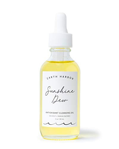Earth Harbor | SUNSHINE DEW Cleansing Oil - Deep Cleanse & Makeup Remover | Papaya Enzymes and Sea Kelp | 2 fl oz | Amazon (US)