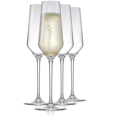 JoyJolt Layla Stemmed Champagne Flute Glasses - Set of 4 Champagne Glasses – 6.7 oz | Target