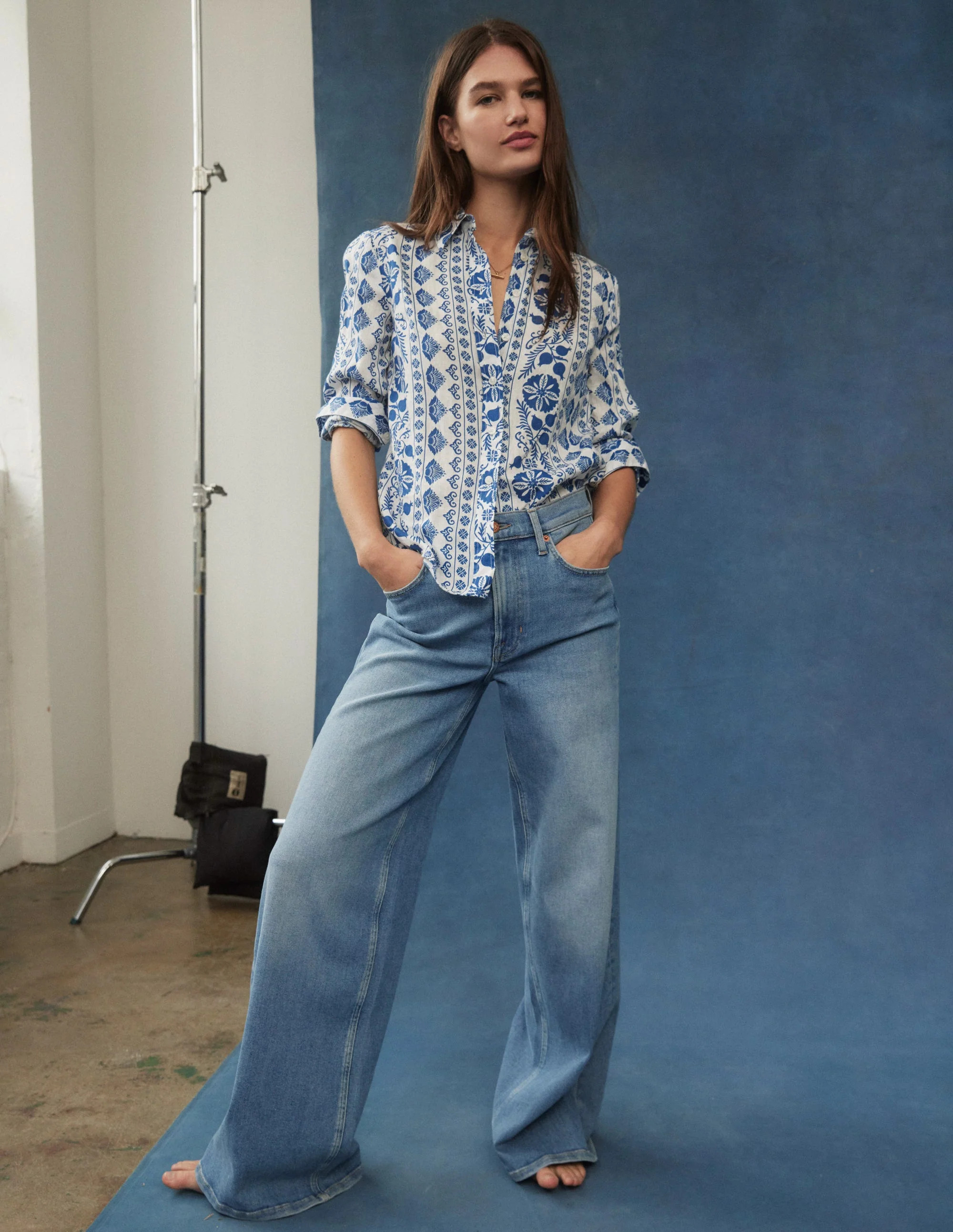 High Rise Wide Leg Jeans-Light Vintage | Boden (US)