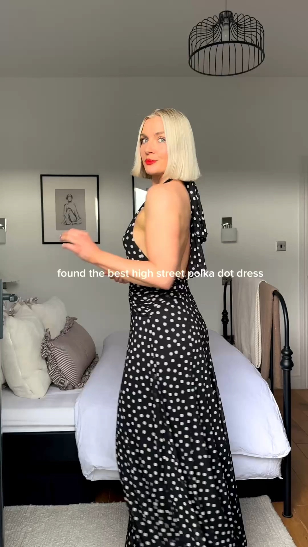 Polka dot maxi dress
Black polka dot dress
Polka dot dress
Halter neck dress 
Red bag 

#LTKwedding #LTKsummer #LTKstyletip