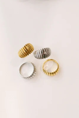 Roark Textured Statement Ring || Choose Color | BÉLJOY