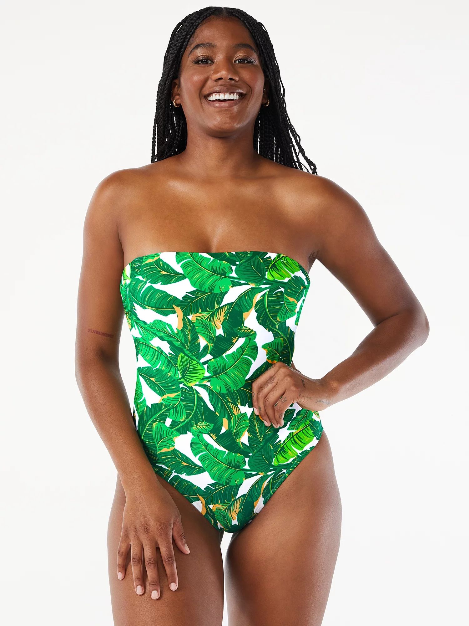 Love & Sports Women's Print Strapless One-Piece Swimsuit - Walmart.com | Walmart (US)