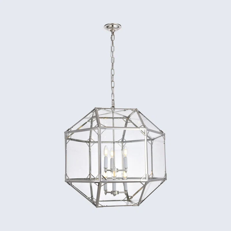 Collins 6 - Light Lantern Geometric Chandelier | Wayfair North America