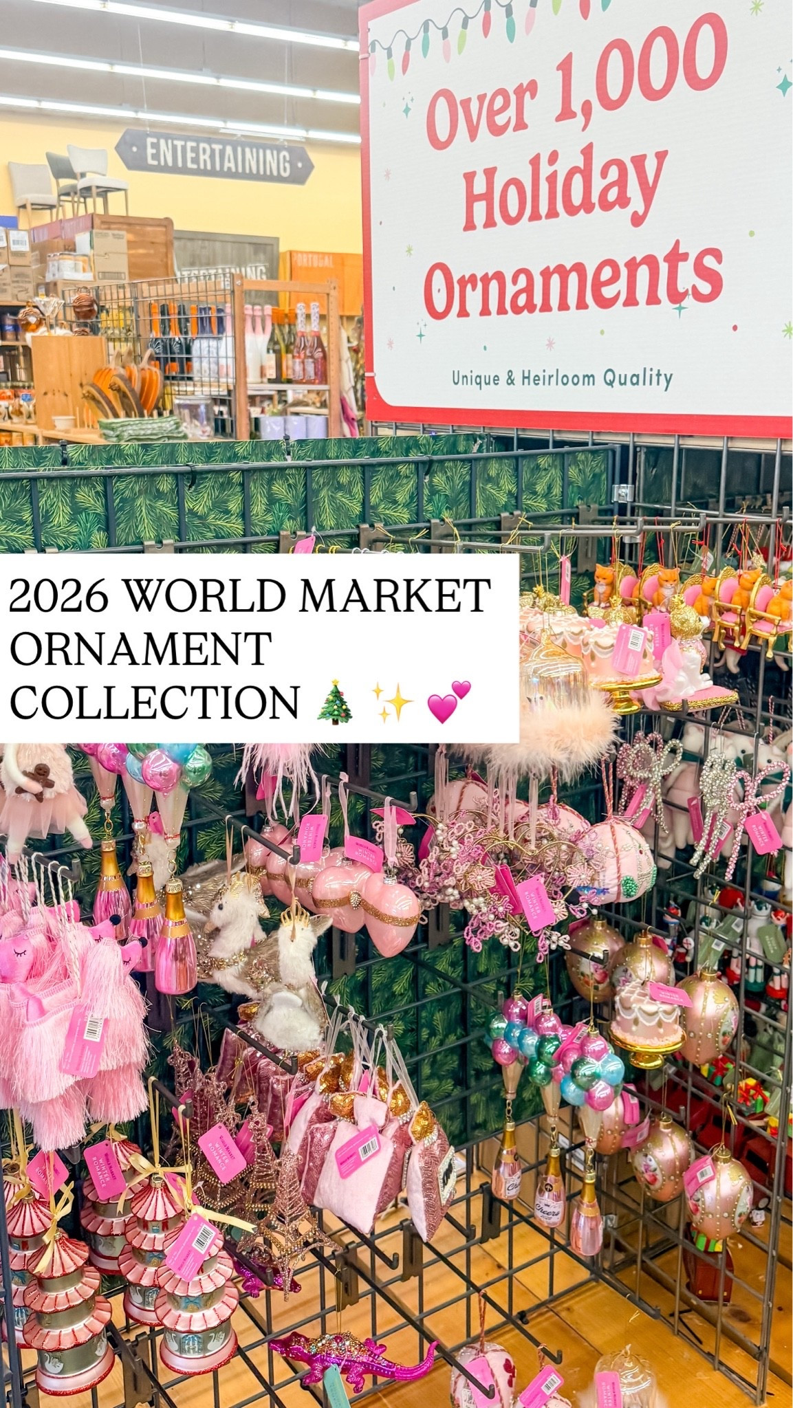 The 2026 ornament collection is in stores now and omg it’s SO cute! 

I love using these for my tree of course 

But also stocking up on them for gift garnishes for Christmas & all year round 

*if you order for online pickup they’re 10% off! (I learned the hard way lol) code: STORE10