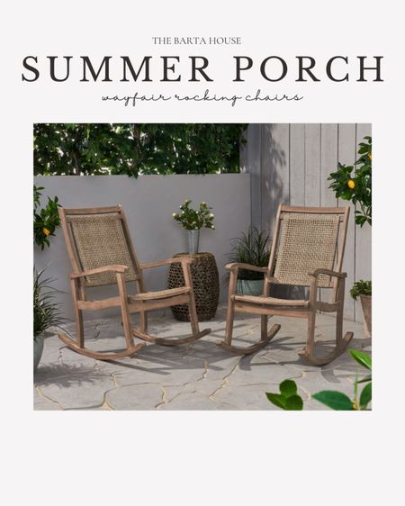 Summer porch idea! Rocking chairs- comes in a set of two for $309 (SALE)

Wayfair home finds!

#LTKhome #LTKsalealert