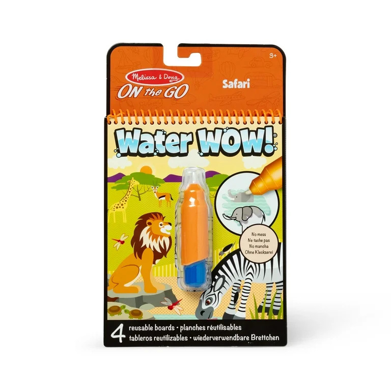 Melissa & Doug On the Go Water Wow! Reusable Water-Reveal Activity Pad - Safari - FSC Certified | Walmart (US)