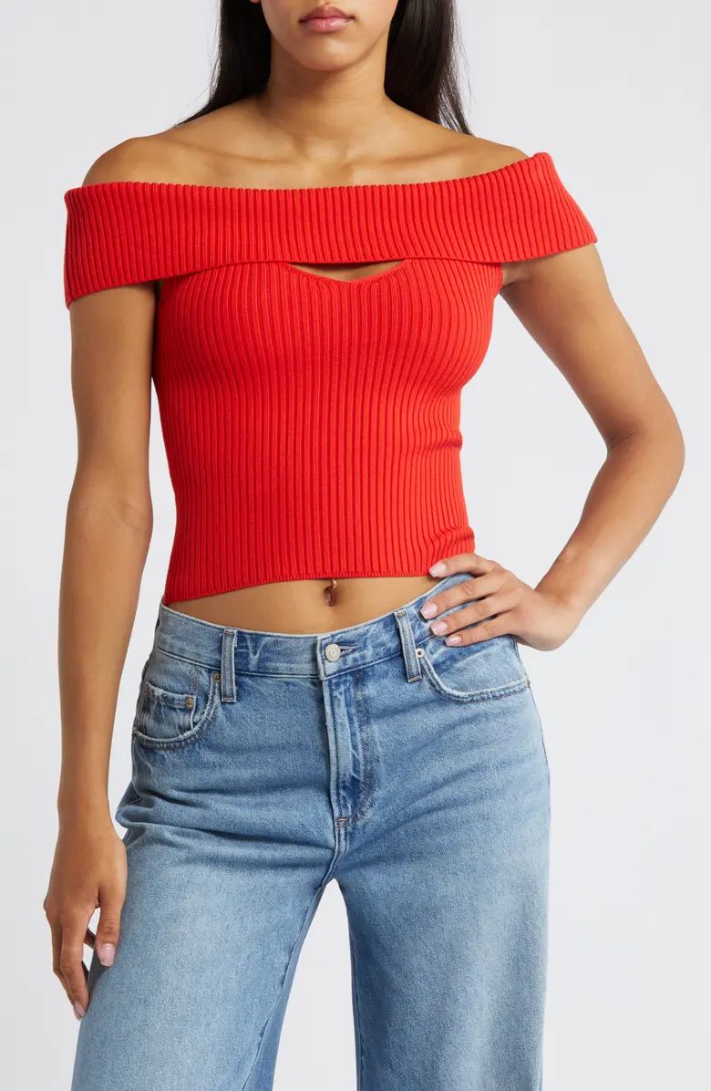 ASTR the Label Ainsley Cutout Off the Shoulder Sweater | Nordstrom | Nordstrom