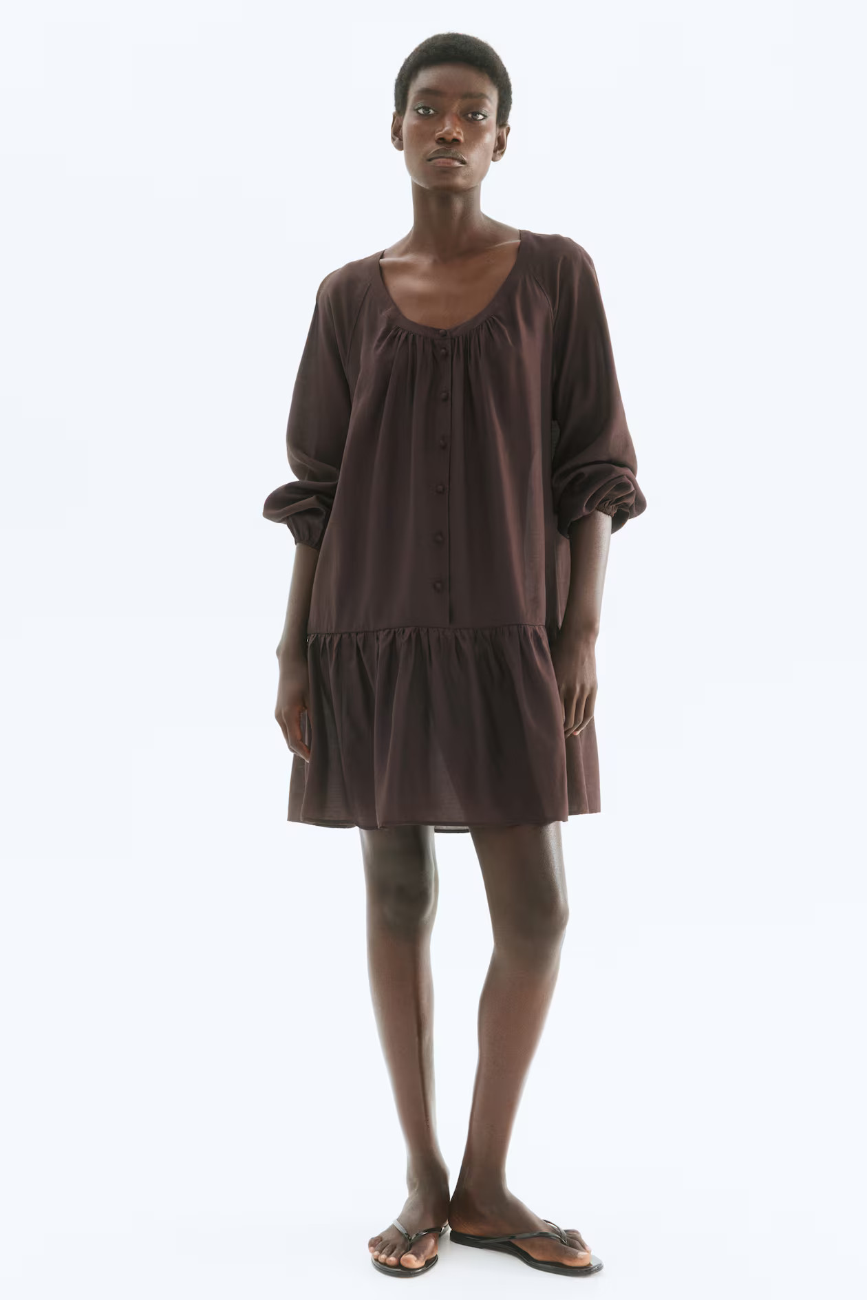 Button-Front Tunic Dress | H&M (US + CA)