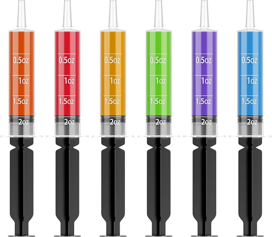 60 PACK 2 oz Party Black Jelly Syringes Shot, Big Springe for Jelly Party Shot, Durable Jelly Par... | Amazon (US)