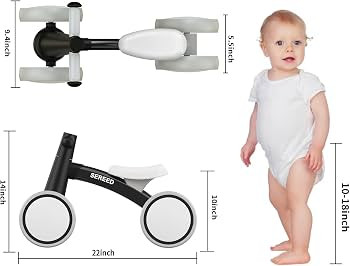 SEREED Baby Balance Bike for 1 Year Old Boys Girls 12-24 Month Toddler Balance Bike, 4 Wheels Tod... | Amazon (US)