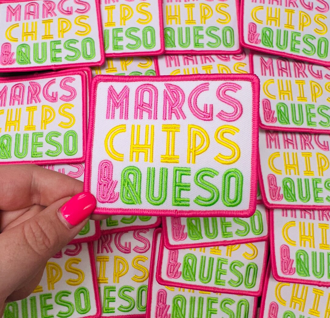 Margs Chips Queso Iron on Chenille Patch - Etsy | Etsy (US)