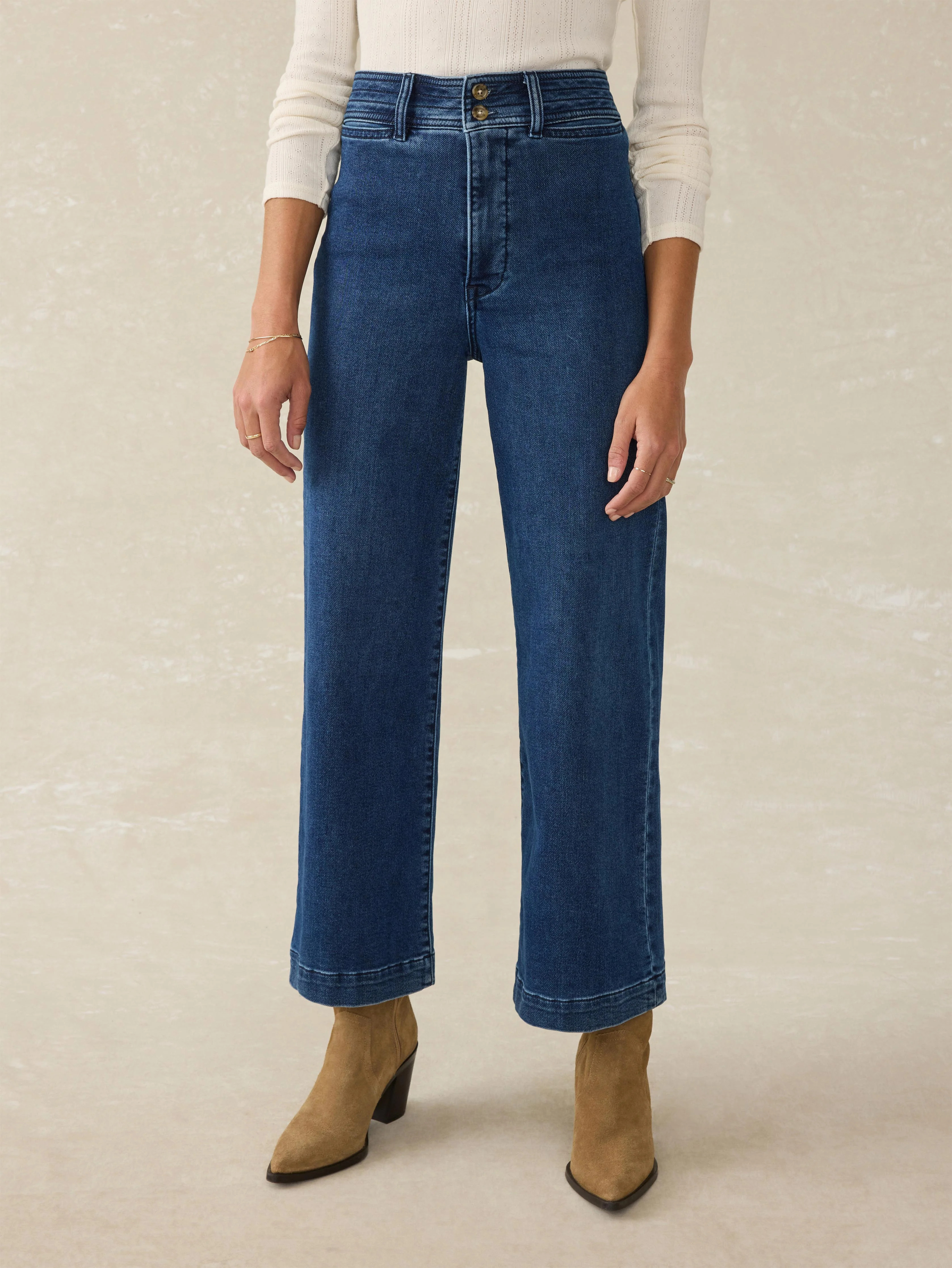 Stretch Terry Harbor Ankle Pant - Creekstone Wash | Faherty