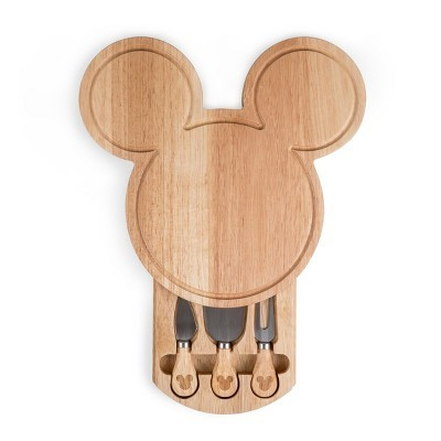 Disney Mickey Mouse Wood Cheese Board with Tool Set by Picnic Time: Disney Charcuterie Cutting Board, Kitchen Accessory | Target