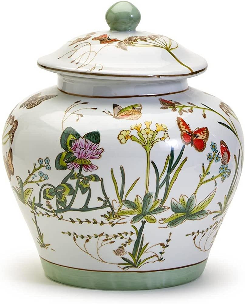 Two's Company Butterfly Garden Decorative Ginger Jar | Amazon (US)