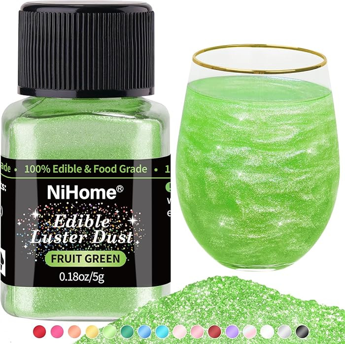 NiHome Edible Food-Grade Glimmer Powder Glitter Luster Dust Metallic Food Decorating Sprinkle Gli... | Amazon (US)