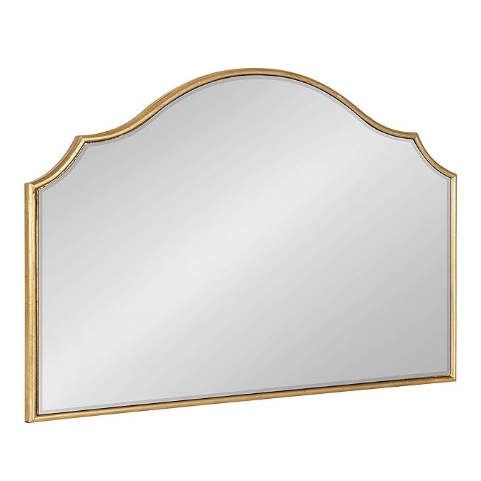 Kate and Laurel Leanna Glam Horizontal Wall Mirror, 18 x 24, Gold, Sophisticated Large Mirror for... | Amazon (US)