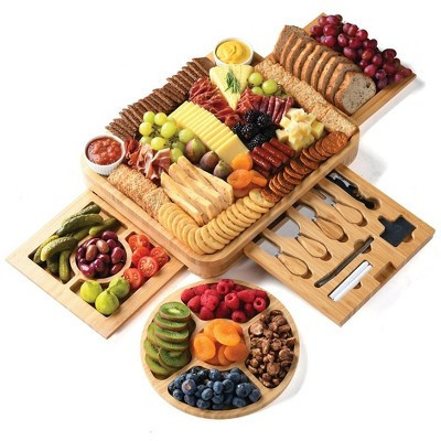 Wooden Charcuterie Board Set with Serving Utensils and Charcuterie Tray  - Cutting Board and Cheese Board for Wine Night, Parties - Homeitusa | Target