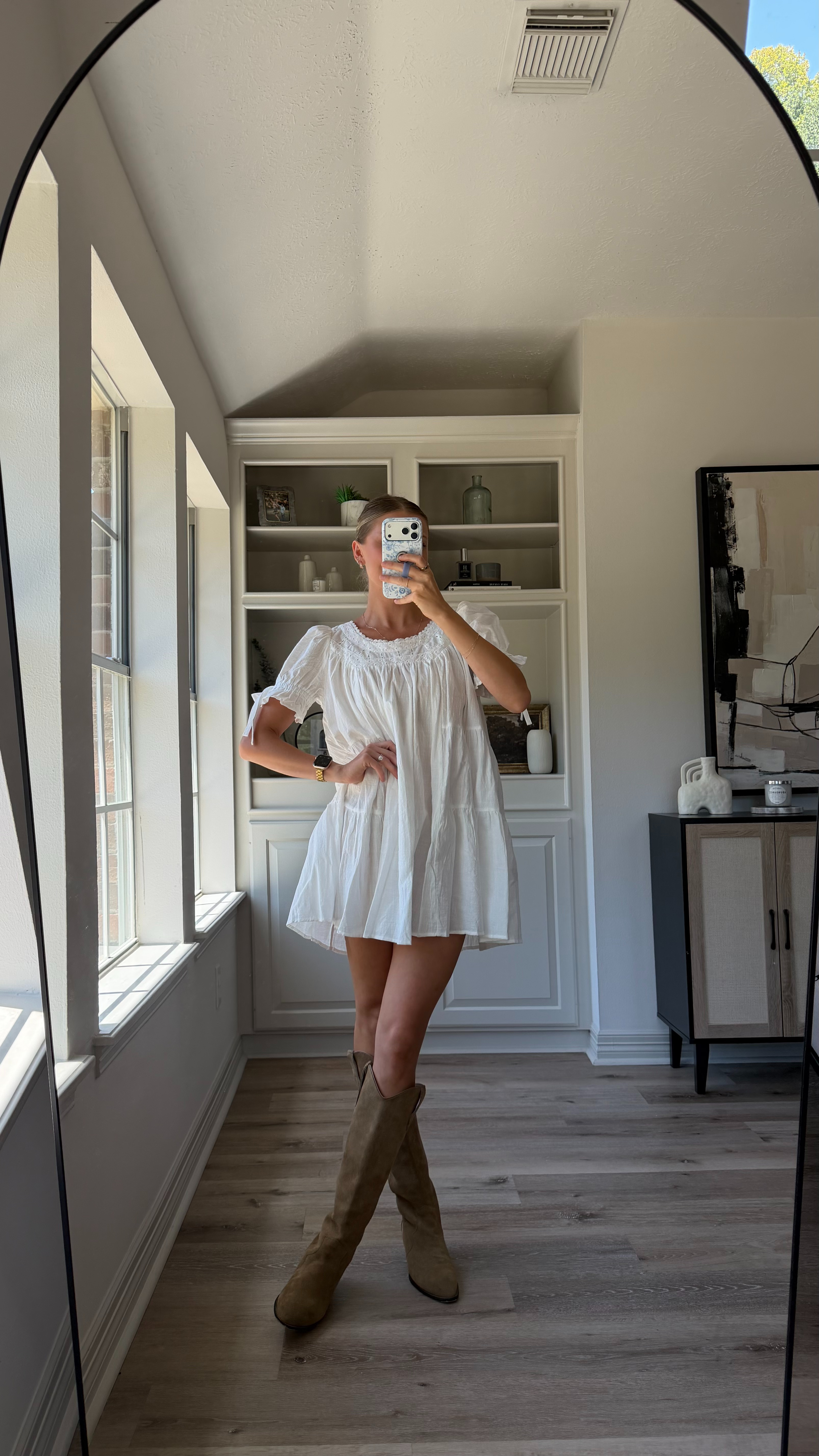 Cutest early fall outfit inspo! S in babydoll dress 

 #LTKootd #LTKTall