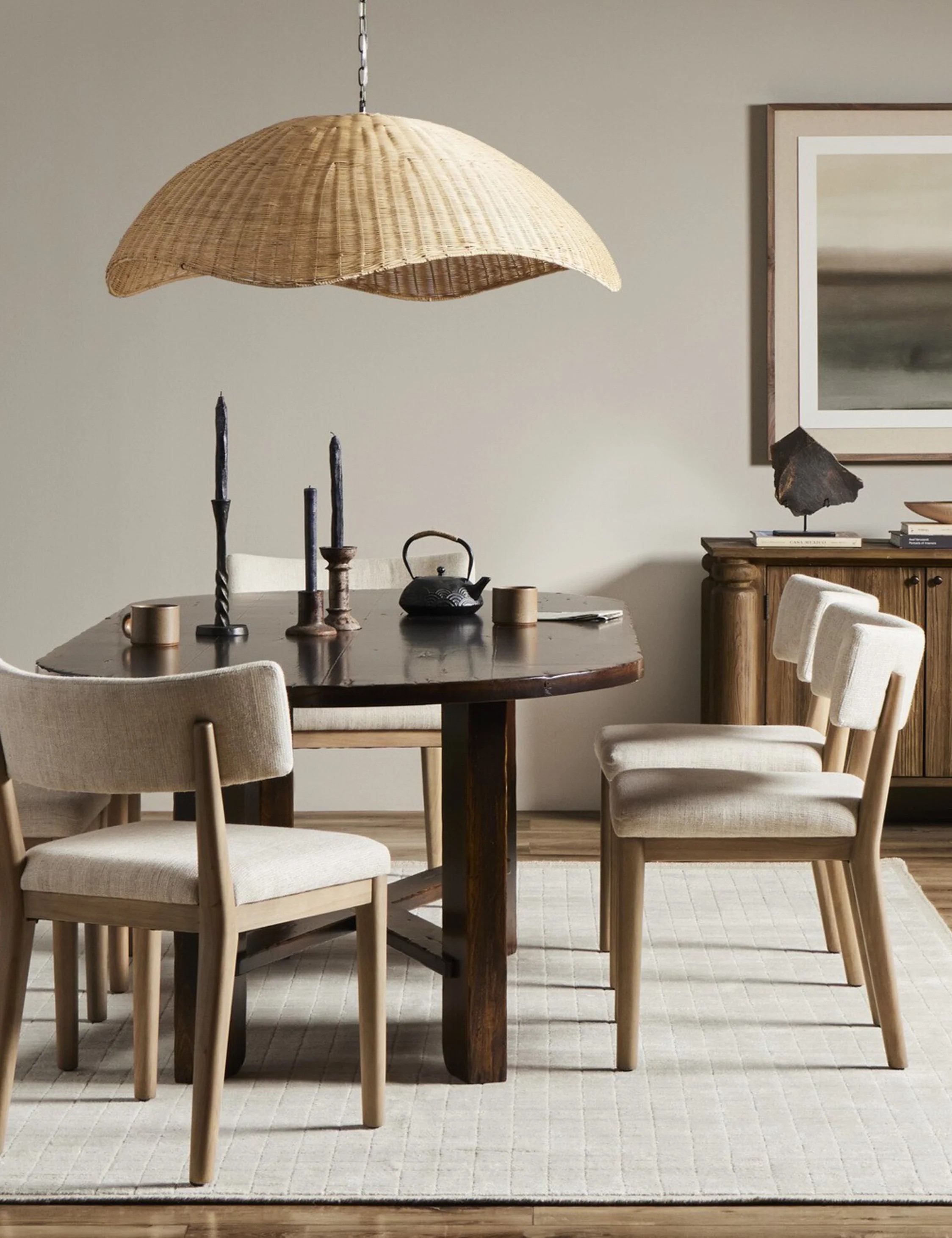 Anela Pendant Light, Natural, 45" Dia | Lulu and Georgia 