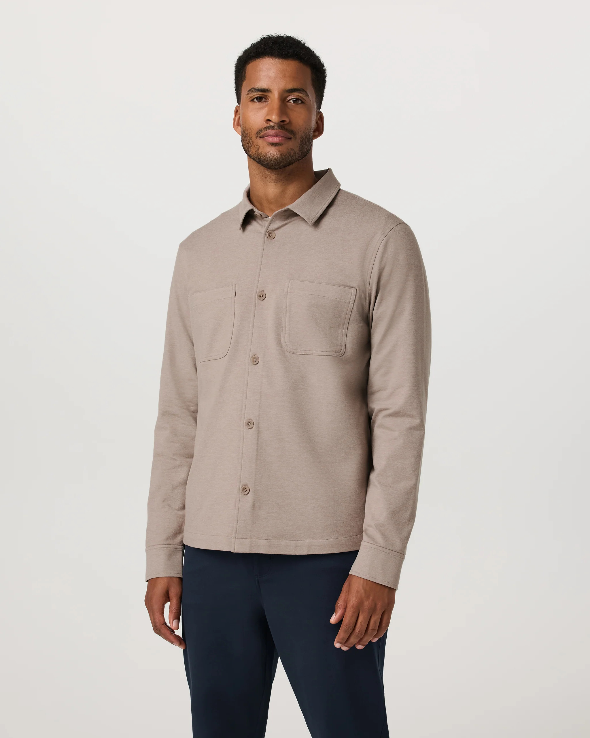 Coronado Shirt Jacket | Men's Pumice Heather Shirt Jacket | Vuori | Vuori Clothing (US & Canada)