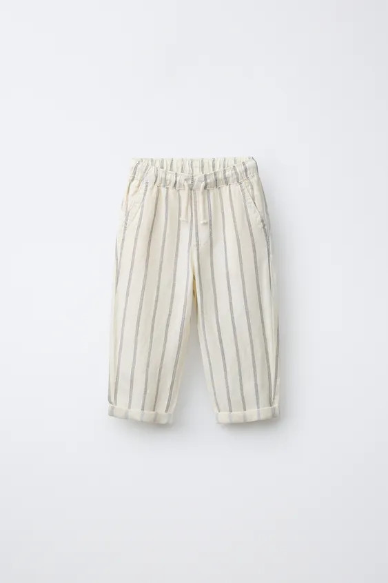 FLOWY LINEN BLEND PANTS | Zara US
