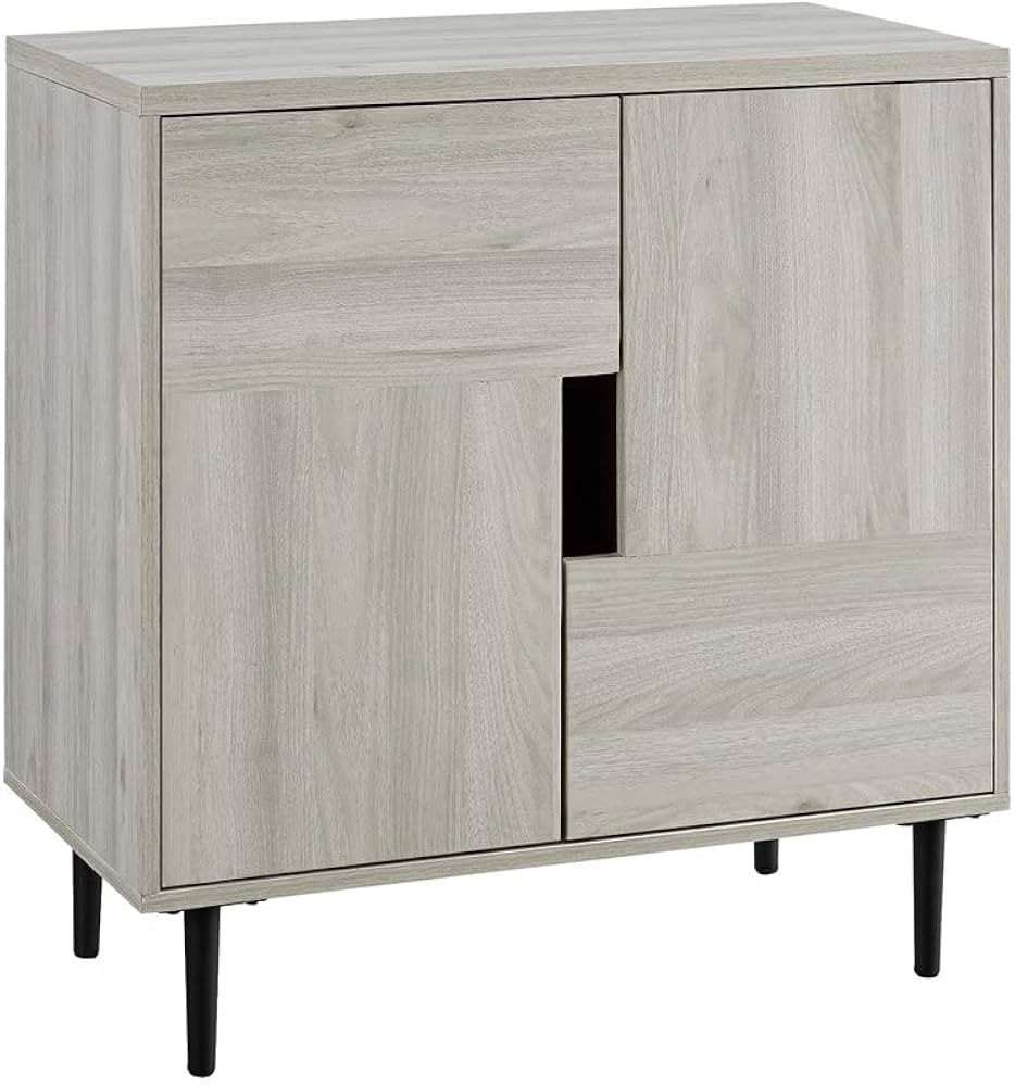 Walker Edison Halmstad Contemporary 2 Door Accent Cabinet, 30 Inch, Birch | Amazon (US)