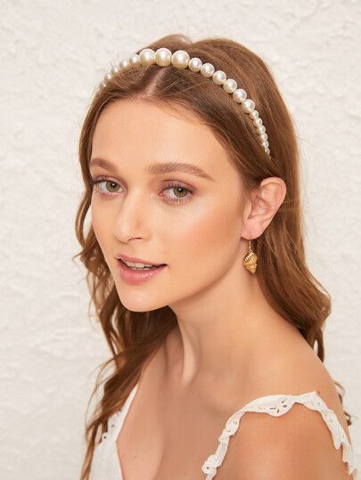 Faux Pearl Design Headband | SHEIN