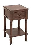 Mahogany Brown Wood Side Table with Drawer, 16" x 29 | Amazon (US)