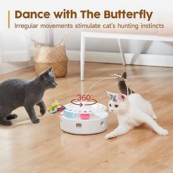Potaroma Cat Toys 3in1 Automatic Interactive Kitten Toy, Fluttering Butterfly, Moving Ambush Feat... | Amazon (US)