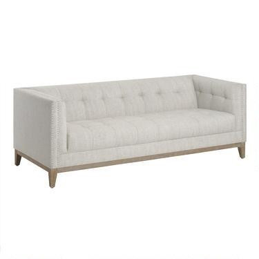Taupe Tufted Nail Head Myles Sofa | World Market
