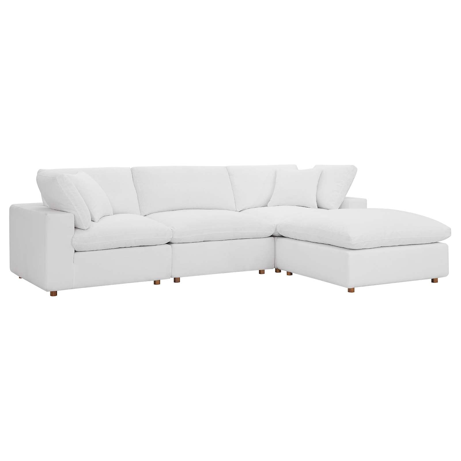 Modway Commix Down-Filled Overstuffed Upholstered 4-Piece Sectional Sofa | Amazon (US)