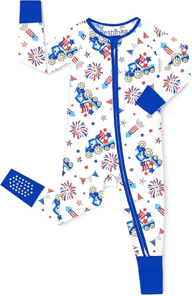 babee Reshinee Bamboo Viscose Baby Convertible Footie Pajama, Sleep & Play Footed Zipper Pajamas ... | Amazon (US)