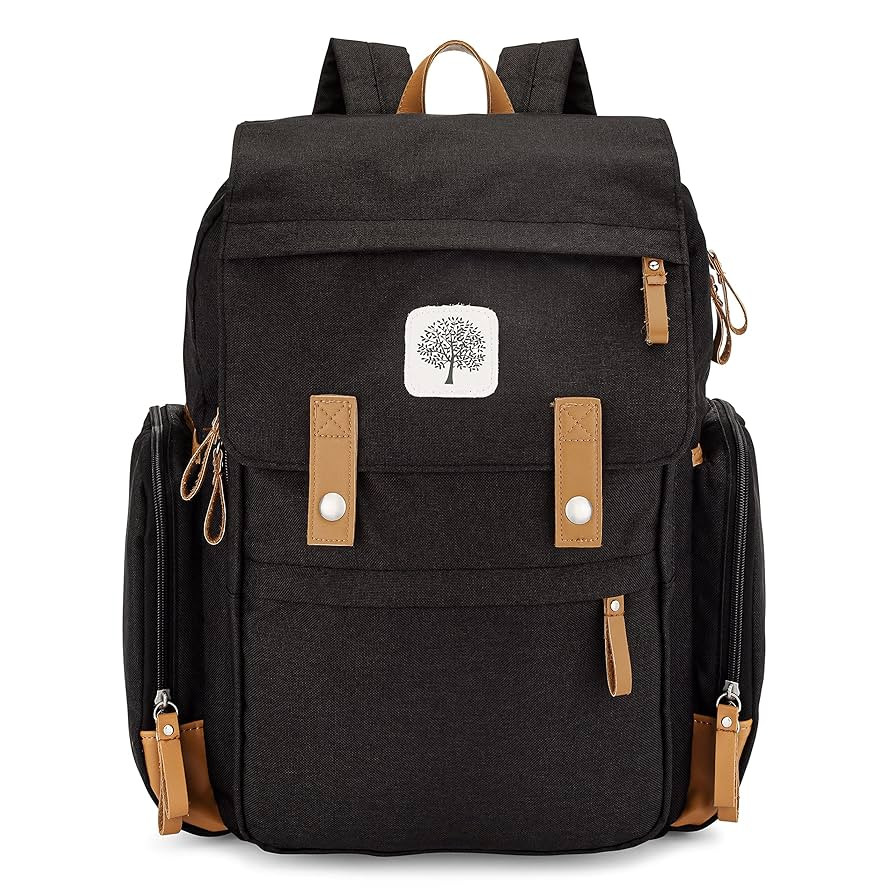 Parker Baby Co. Diaper Backpack - Large Diaper Bag with Insulated Pockets, Stroller Straps and Ch... | Amazon (US)