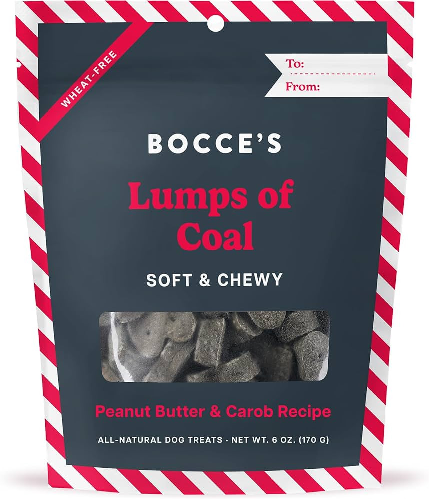 Bocce's Bakery Lumps of Coal Recipe Treats for Dogs, Wheat-Free Everyday Dog Treats, Made with Re... | Amazon (US)