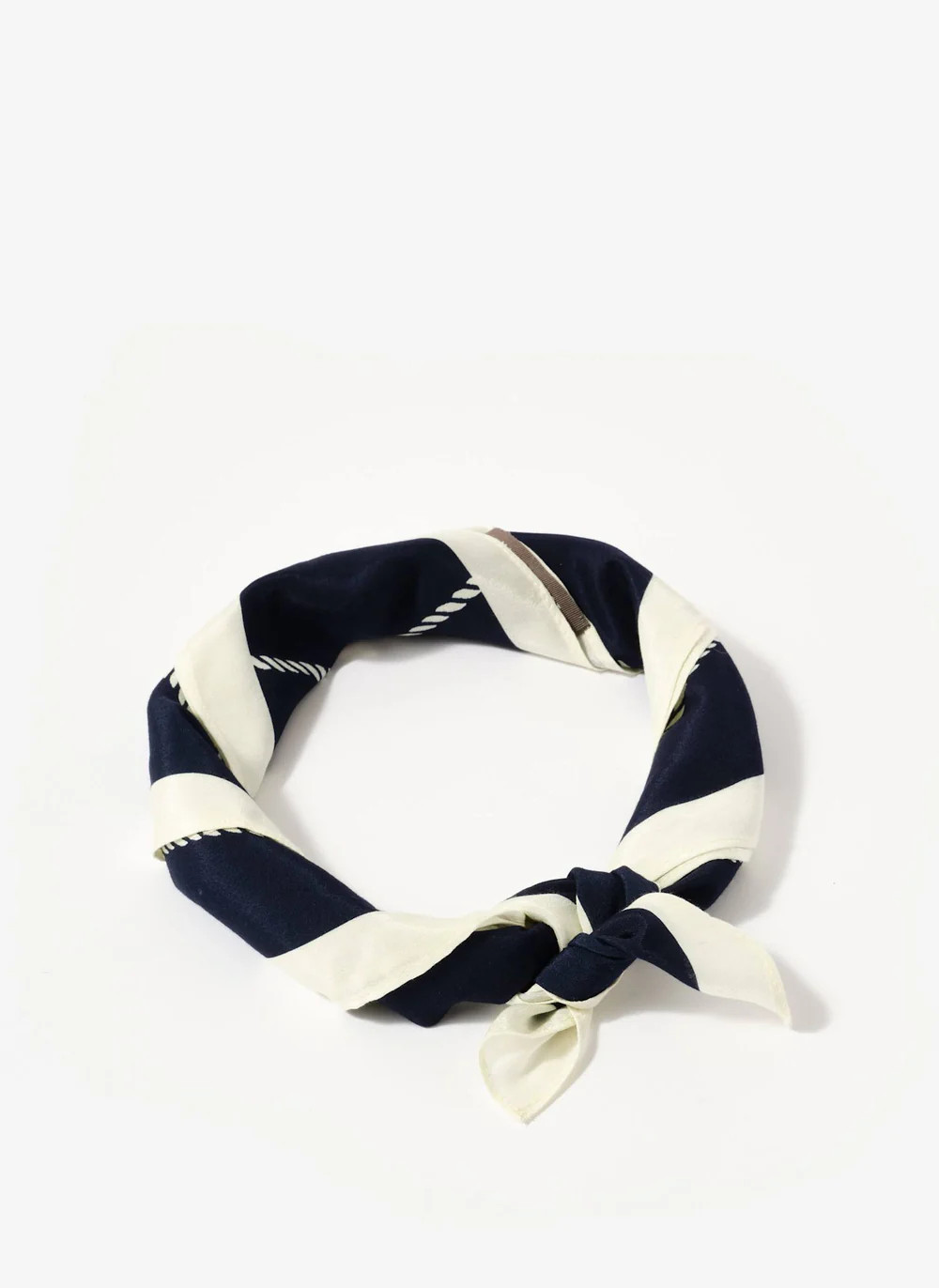 Navy Print Square Neck Scarf | Mint Velvet