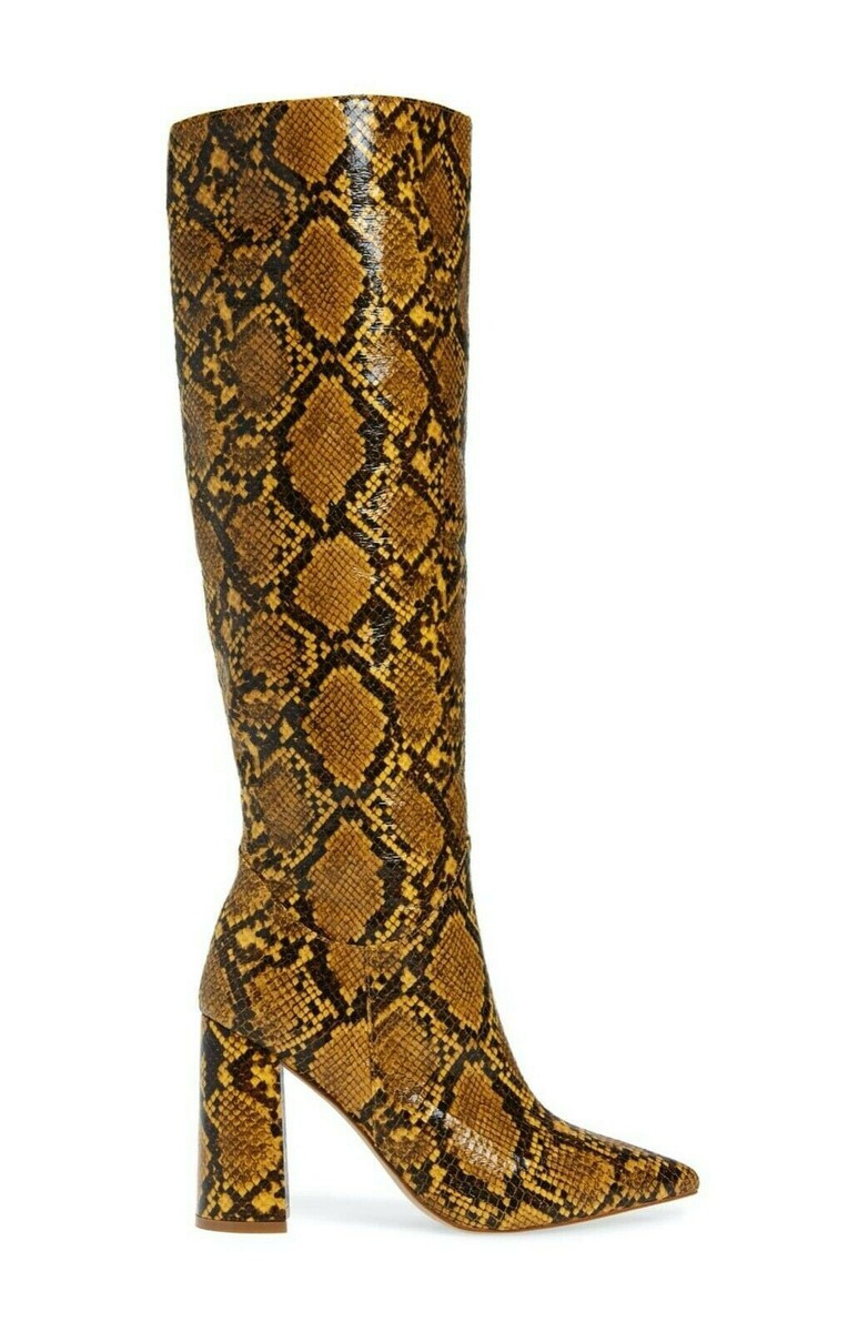 Jeffrey Campbell Point Toe Knee High Boots  Snake print Sz 9.5  | eBay | eBay US