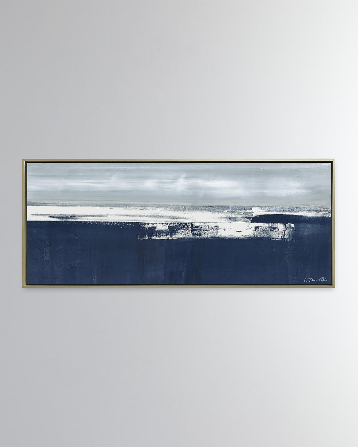 Coastal Landscape Hand-Embellished Giclee | Neiman Marcus