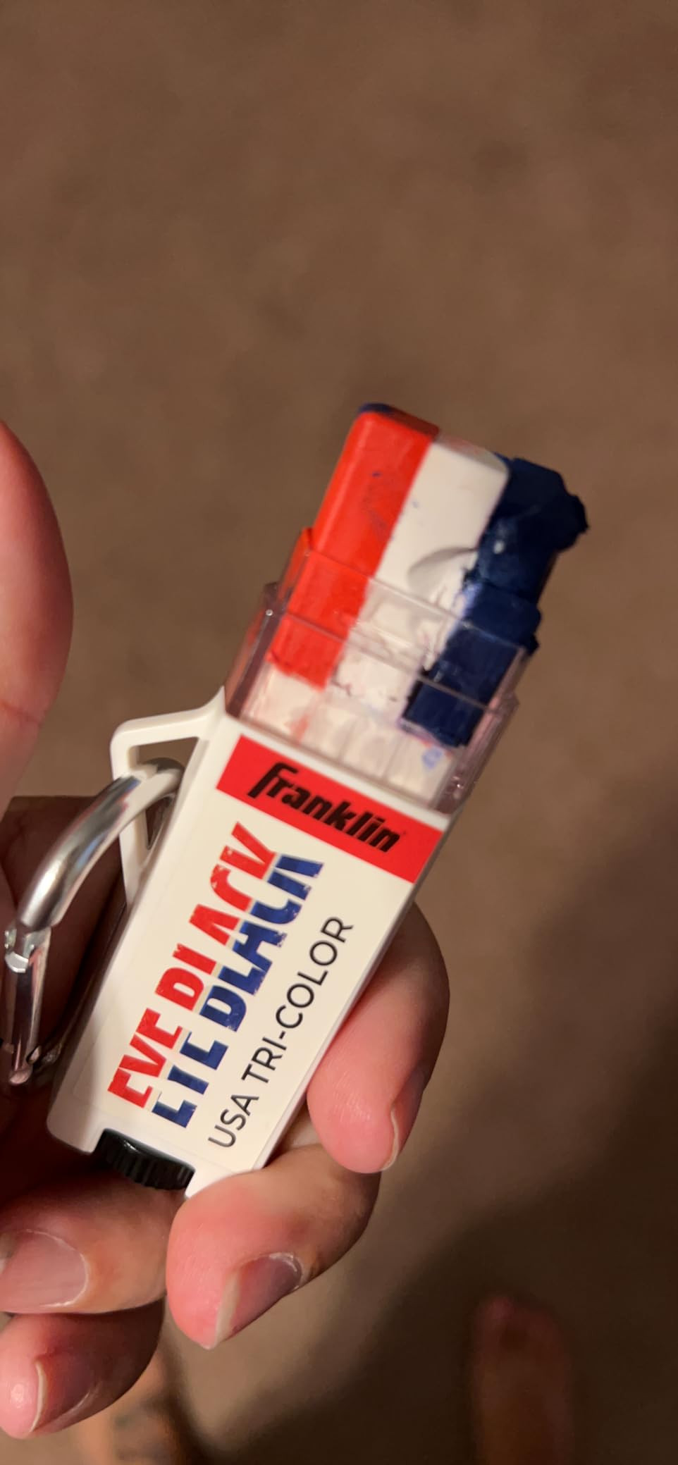 Franklin Sports Premium Baseball Eye Black - All Sports Eyeblack Stick for Baseball, Softball + Football Players - 3 Color Gold Fusion for Sun Glare - Red/White/Blue | Amazon (US)