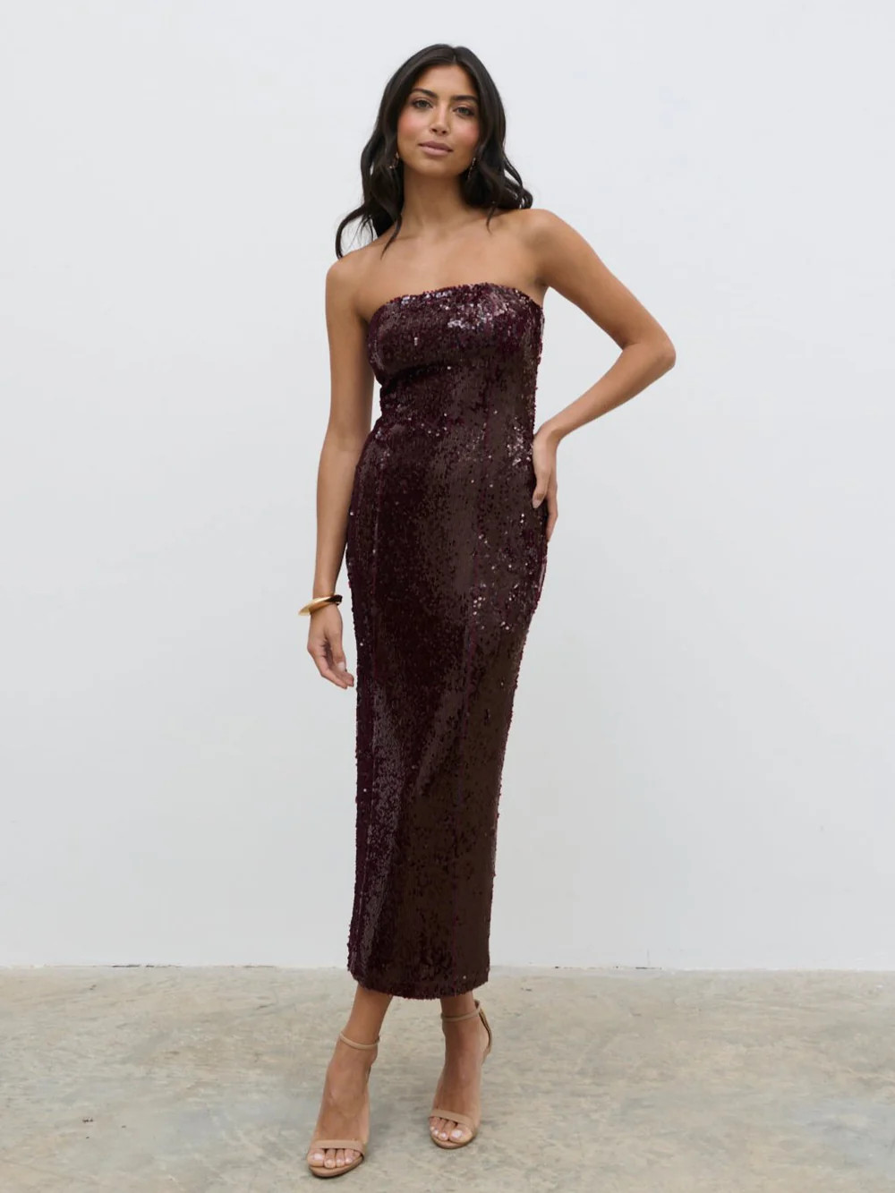 Gene Sequin Midaxi Dress | Pretty Lavish (UK)