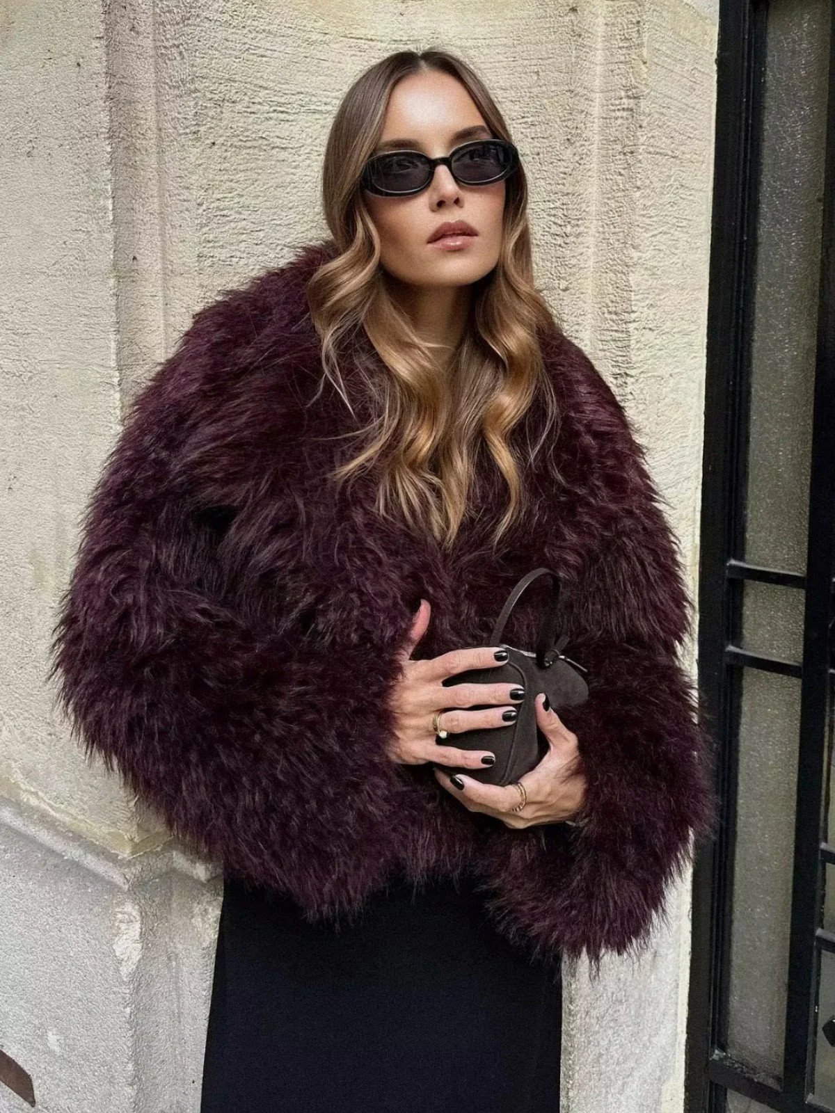 Fuzzy Faux Fur Short Coat | Commense